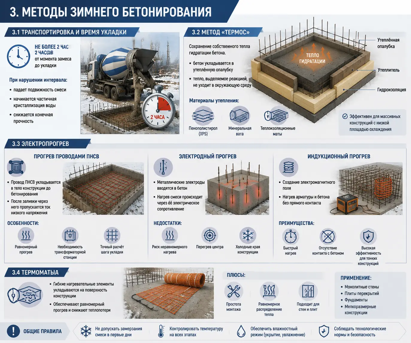 Термоматы для прогрева бетона